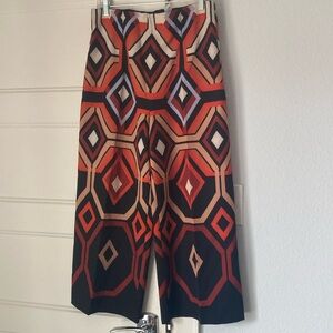 Zara Tan and Black Patterned Pants NWOT